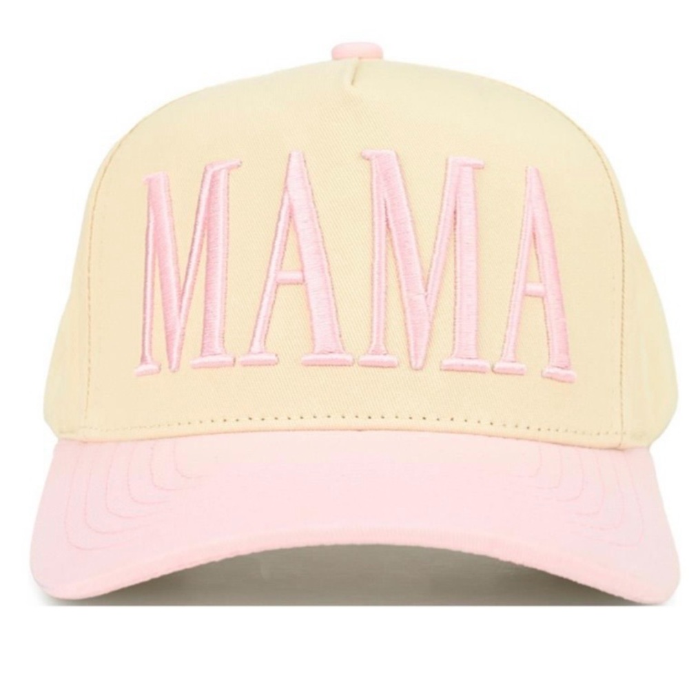 Pink and Cream 'MAMA' Cap